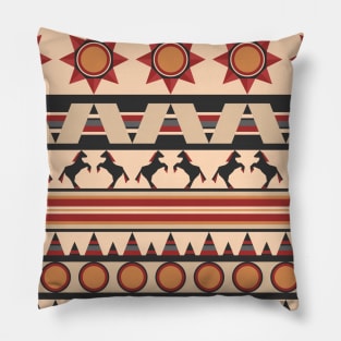 Native Indian style repeating pattern Pillow