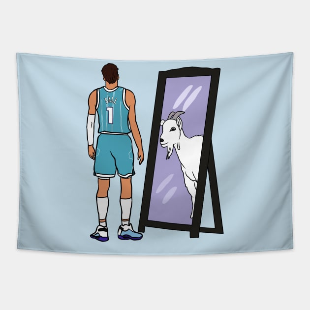 LaMelo Ball Mirror GOAT Tapestry by rattraptees