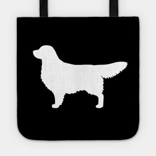 White Golden Retriever Silhouette Tote