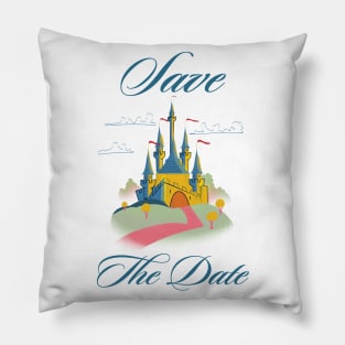 Save the Date Fairytail Castle Pillow