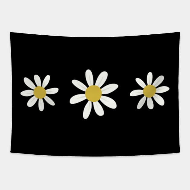 Daisy Minimal Colorful Blossom Flower Tapestry by mangobanana