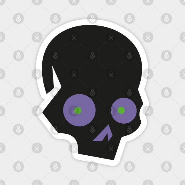 SKULL  ICON - BLACK DESIGN Magnet by SALENTOmadness