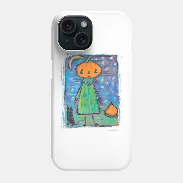 Pumpkin JOL Jack o Lantern Moonlight pumpkin patch cat Phone Case by Edgot