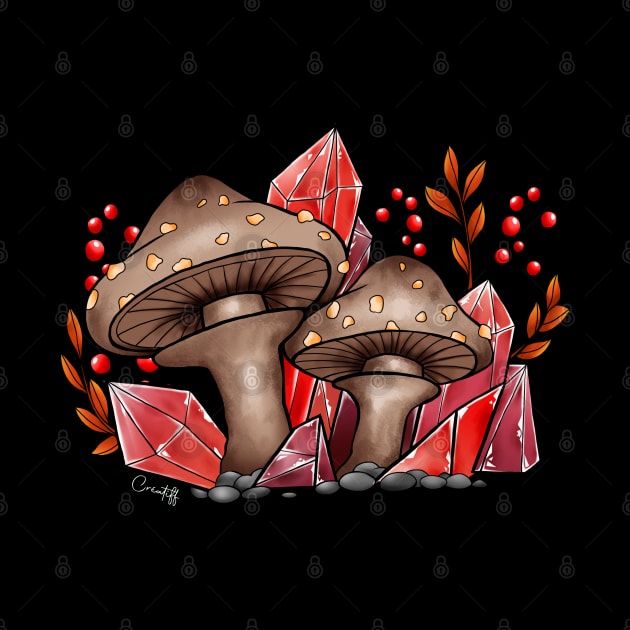 Mushrooms and Crystals by CréaTiff