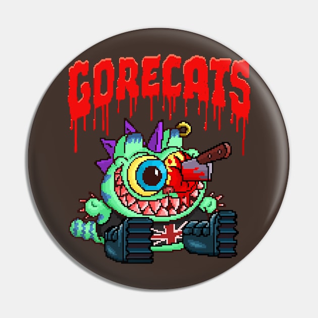 Punk cat Pin by Gorecats