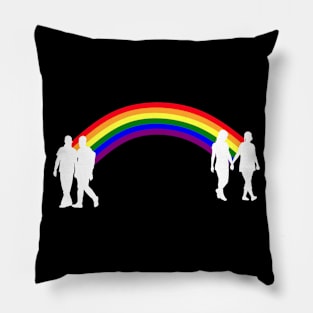 Rainbow's end (white version) Pillow