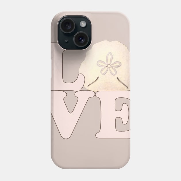 Lispe LOVE with Sand Dollar Phone Case by Lispe