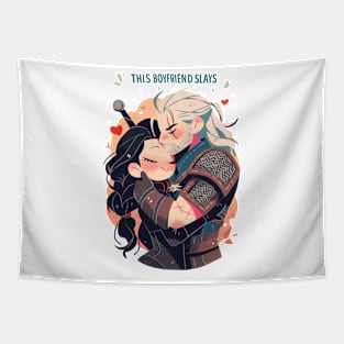 This Boyfriend Slays - Valentines Day - Anime Style - Witcher Tapestry