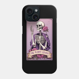 Halloween Plant Lover Skeleton Tarot Card Phone Case