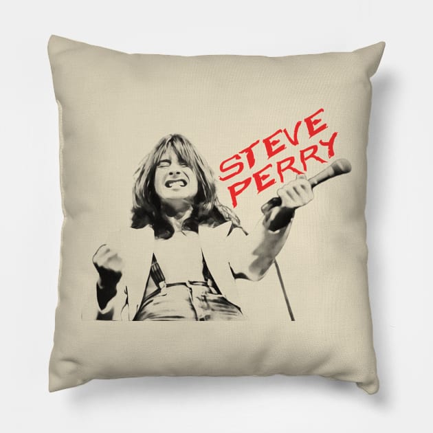 steve perry visual art Pillow by DOGGIES ART VISUAL