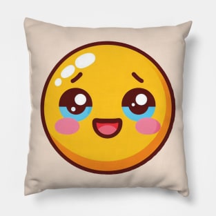 Smiling Crying Face Emoji Pillow