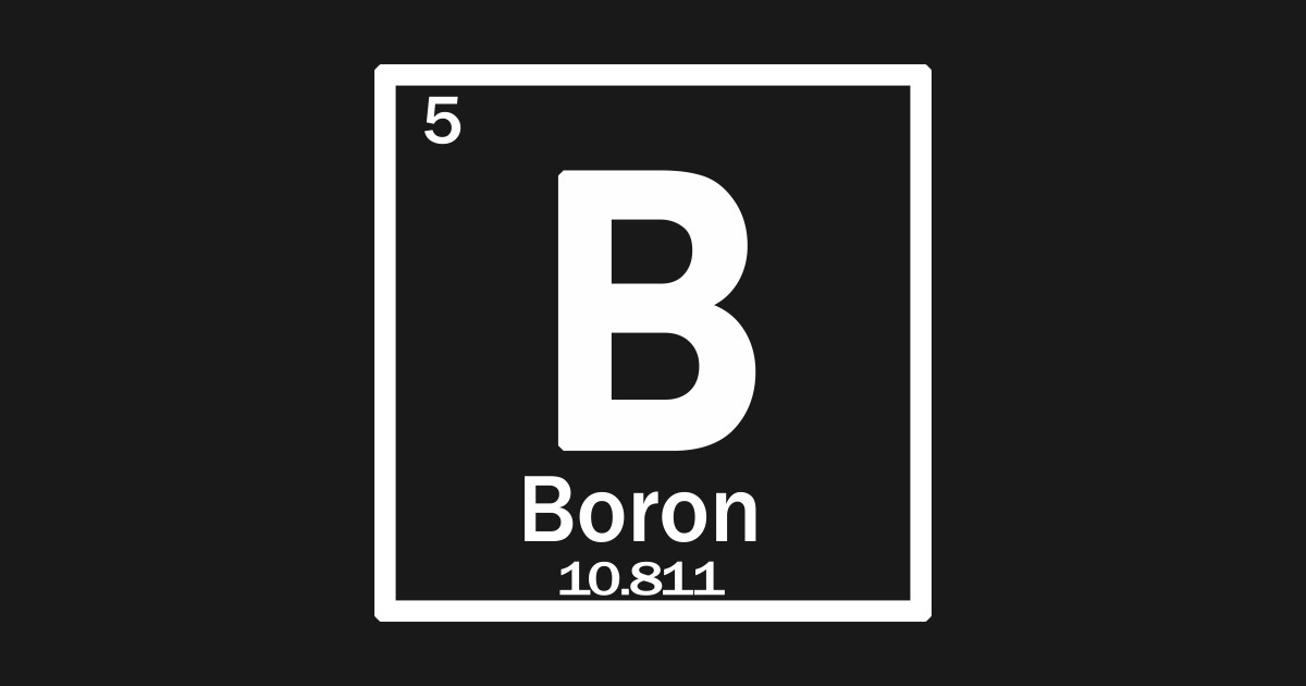 BORON B chemical element Boron TShirt TeePublic