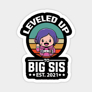 Leveled Up To Big Sister Est Pregnancy Announcement Magnet