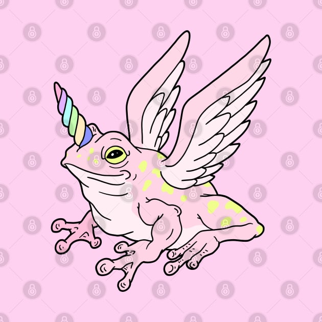 Pink Frog Unicorn by Alure Prints