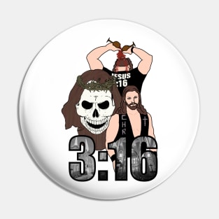 Stone Cold Jesus Christ Pin