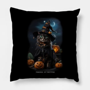 Tortie cat Halloween (I love Tortitude) Pillow