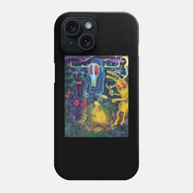 "Camp Cryptid" Phone Case by Heythisguydoesart
