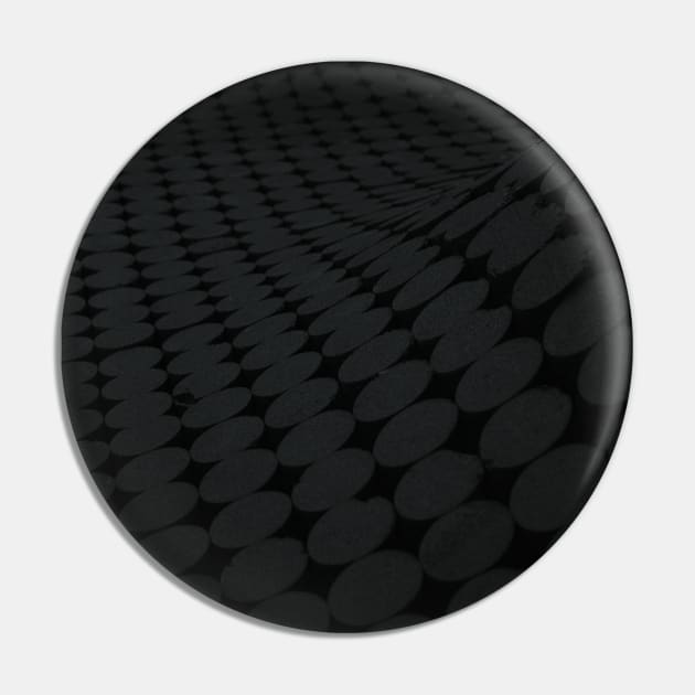 Black Illusion Geometric Circle Pin by JaunzemsR