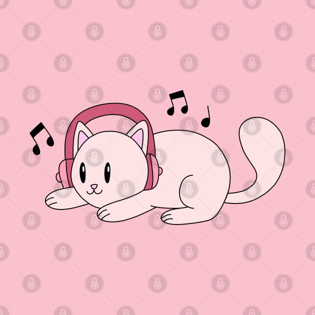 Cat with Headphones by pako-valor