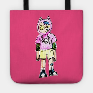 Crayon Catboy Tote