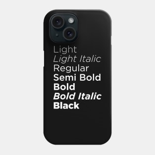 Font Style Serie II Phone Case