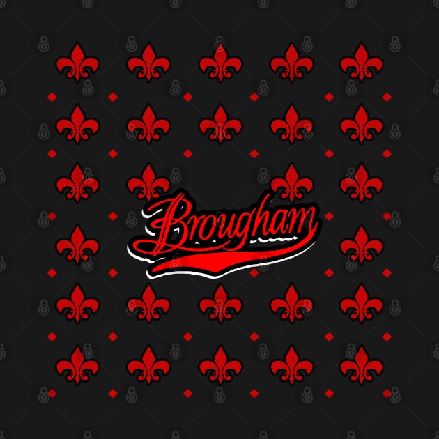 Brougham Pattern Red by Black Ice Design