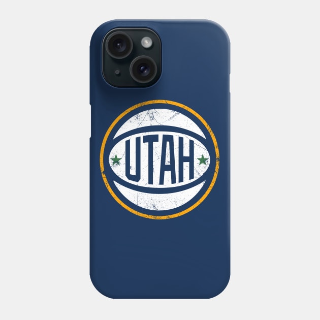 Utah Retro Ball - Navy Phone Case by KFig21