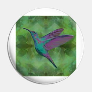 Hummingbird on Green Pin