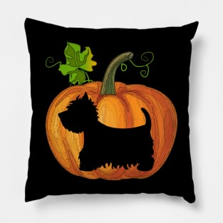 Westie in pumpkin Pillow