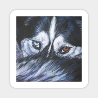 Siberian Husky Fine Art Painting Magnet