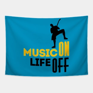 Music On (yellow) Tapestry