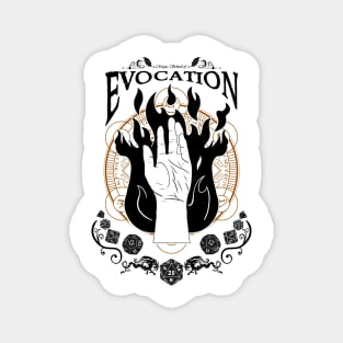 Evocation - D&D Magic School Series: Black Text Magnet