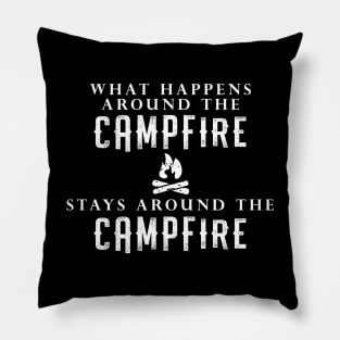 Vacation Camping Campfire Pillow