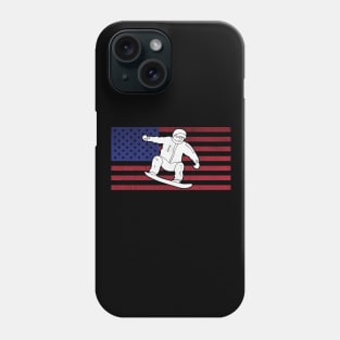 Awesome USA American Flag Snowboarder Gift Phone Case