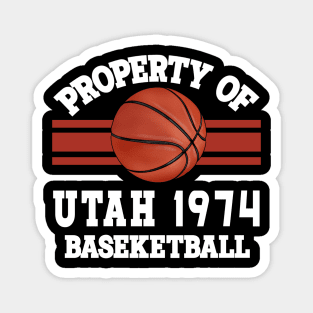 Proud Name Utah Graphic Property Vintage Basketball Magnet