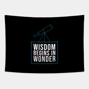 Wisdom begins in wonder - Socrates quote Tapestry