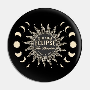 Total Solar Eclipse New Hampshire USA April 2024 Pin