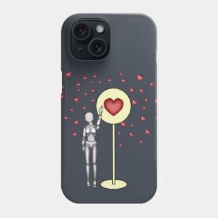 Cyborg girl dreams of love. Cyber Love Phone Case