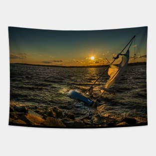 Sunken sunset Tapestry