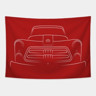 1955 Dodge C Series Pickup - stencil, white Tapestry