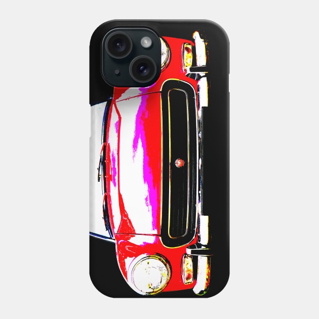 Austin Healey Sprite MkIV 1960s British classic car high contrast red Phone Case by soitwouldseem