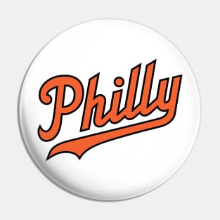 Philly Script - White/Orange Pin