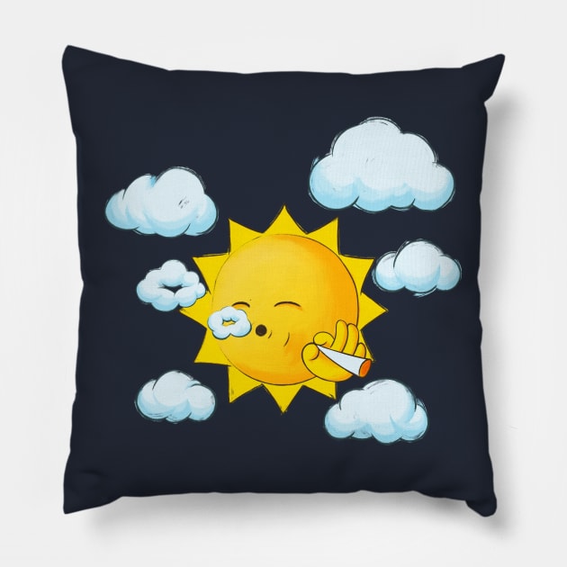 Stoner Sun Pillow by mivatank