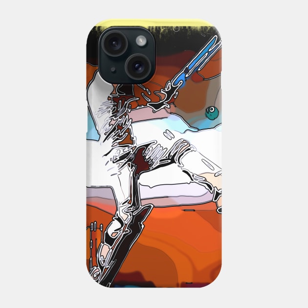 World Cup Cricket Batsman Lines Western Phone Case by FasBytes