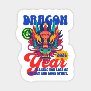 Dragon Year 2024: Vibrant Spring Festival Celebration! Magnet