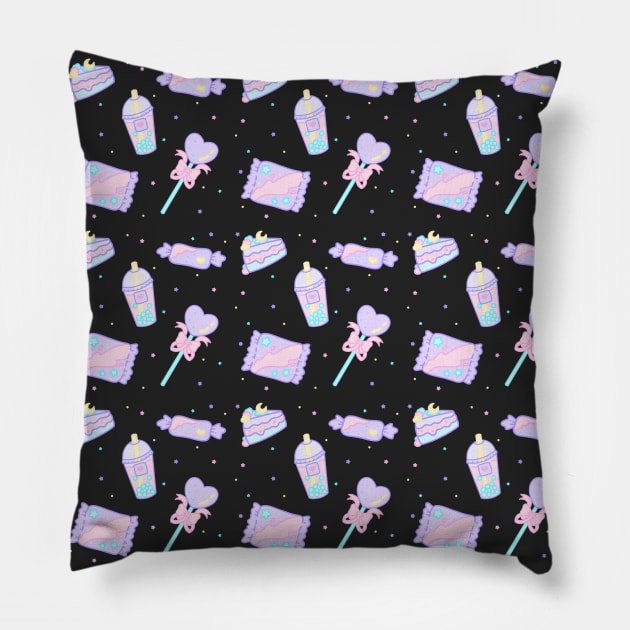 Pastel Sweets (Repeating pattern) Pillow by Cosmic Queers