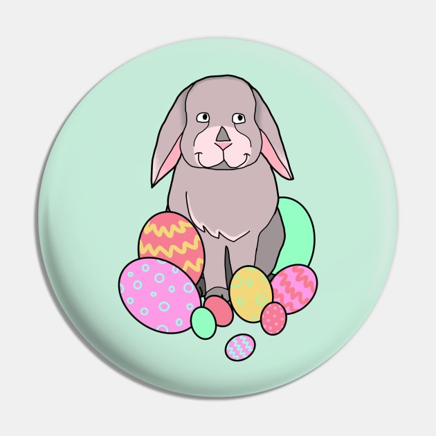 Easter Bunny Pin by MoggyCatDesigns