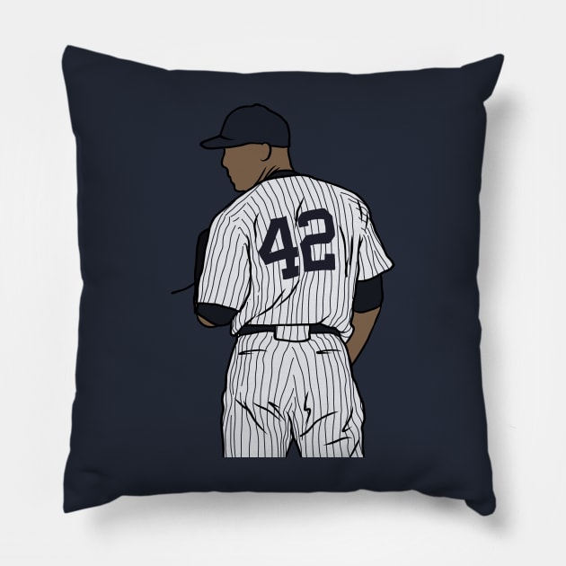 Mariano Rivera Back-To Pillow by rattraptees