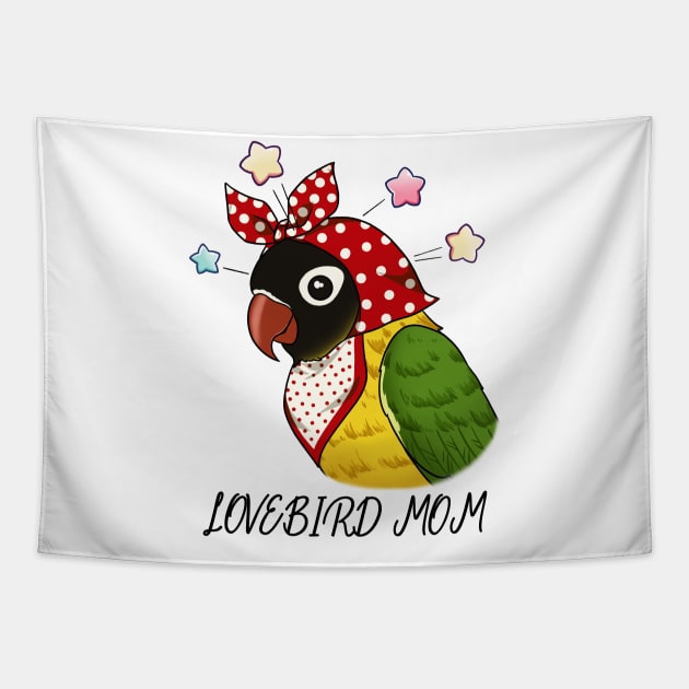 Nurturing Wings: Lovebird Mom's Parrot Passion Tapestry by Holymayo Tee