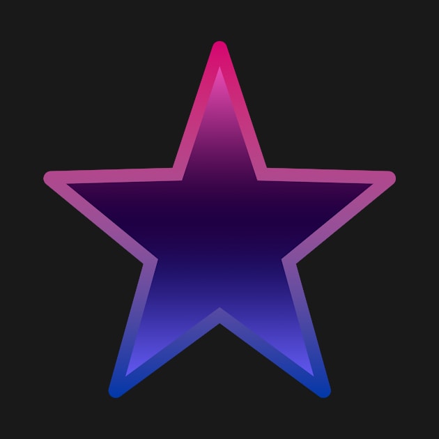 Bi+ Star (Omni Flag with Bi Flag outline) by opalaricious